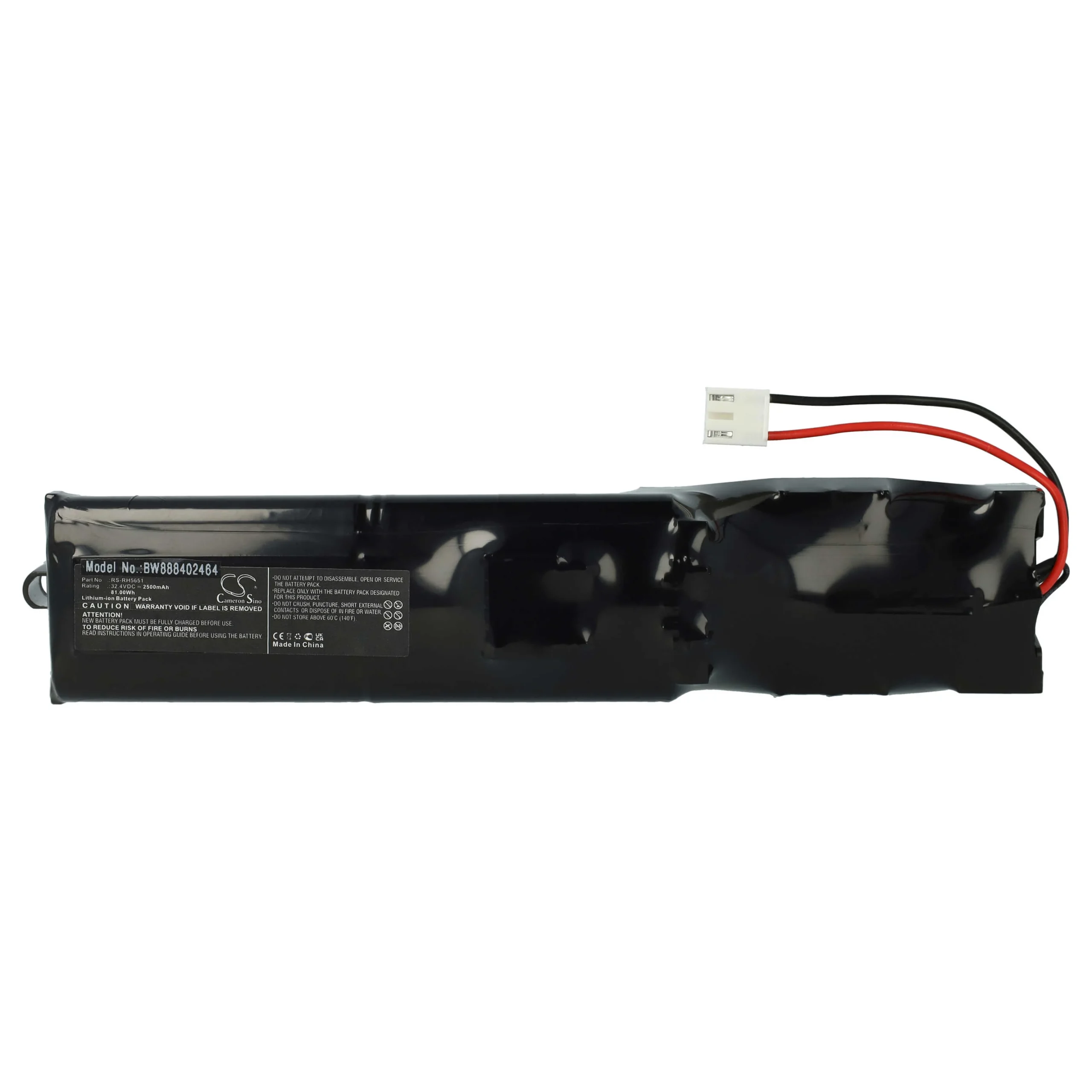 Batterie remplace Rowenta YU10562-16003, RS-RH5651 pour aspirateur Tefal - 2500mAh 32,4V Li-ion