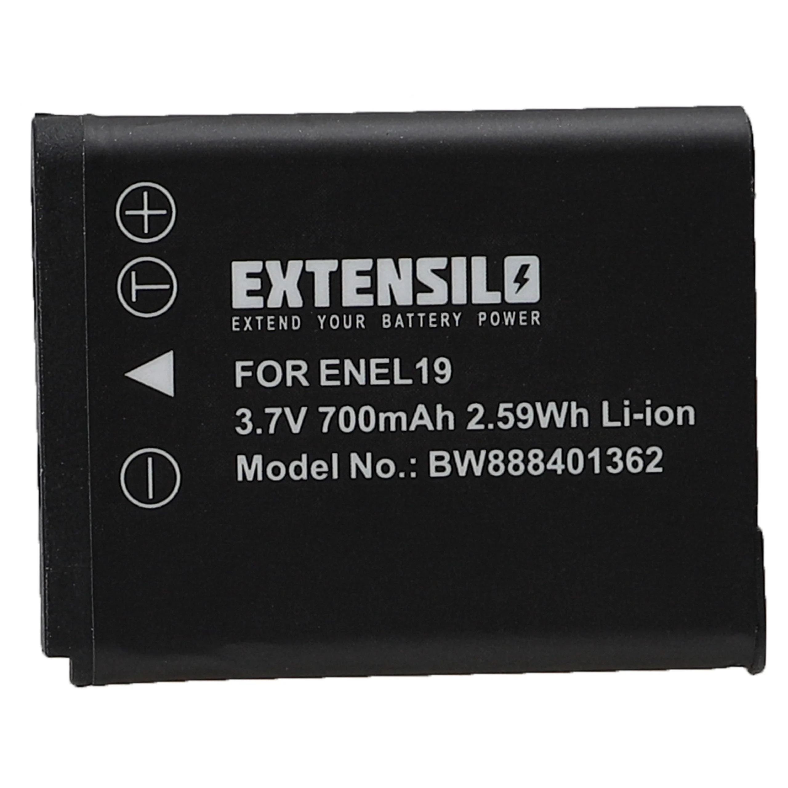 Batterie remplace Nikon EN-EL19 pour appareil photo Nikon- 700mAh 3,7V Li-ion