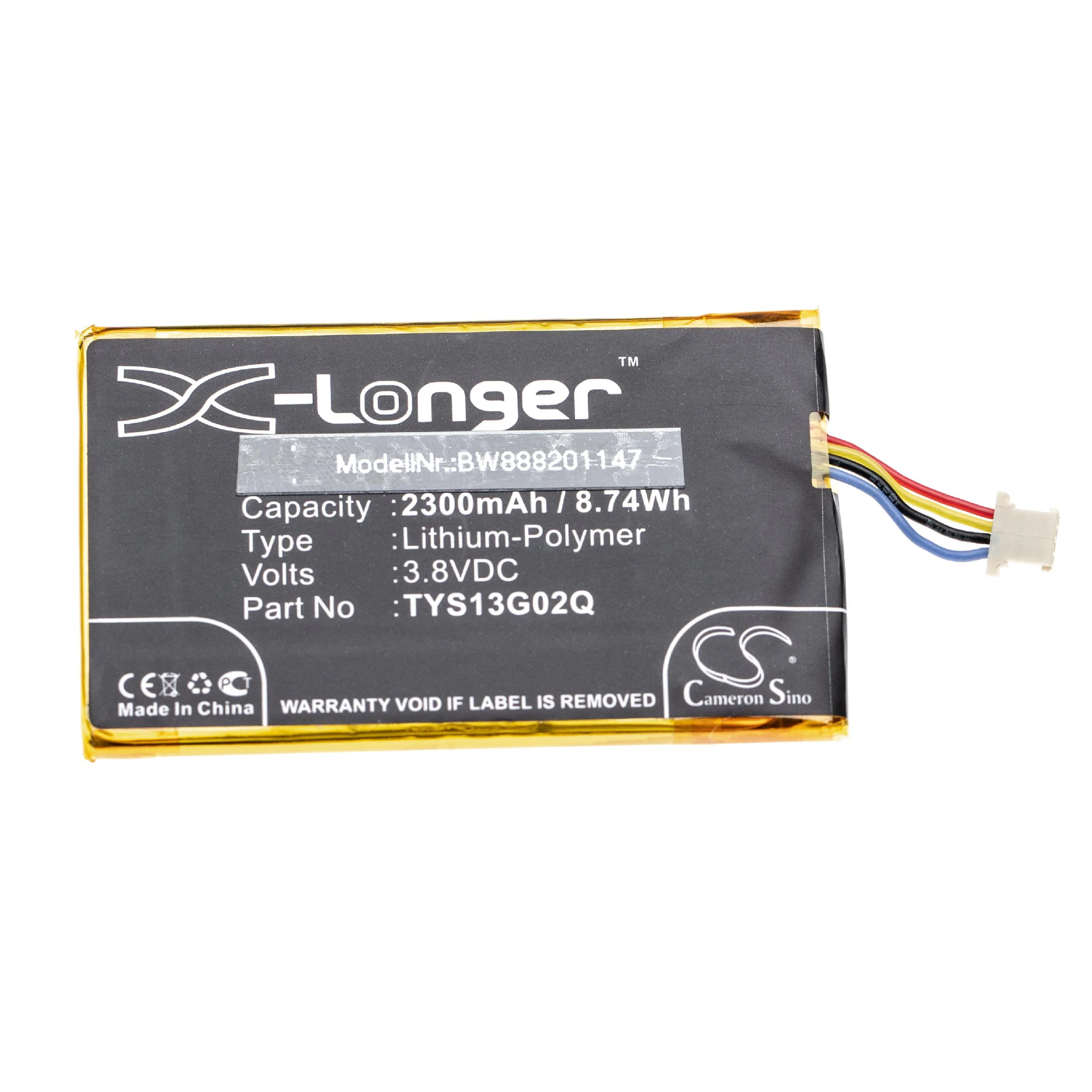 Batterie remplace CAT TYS13G02Q téléphone portable Caterpillar - 2300mAh 3,8V Li-ion