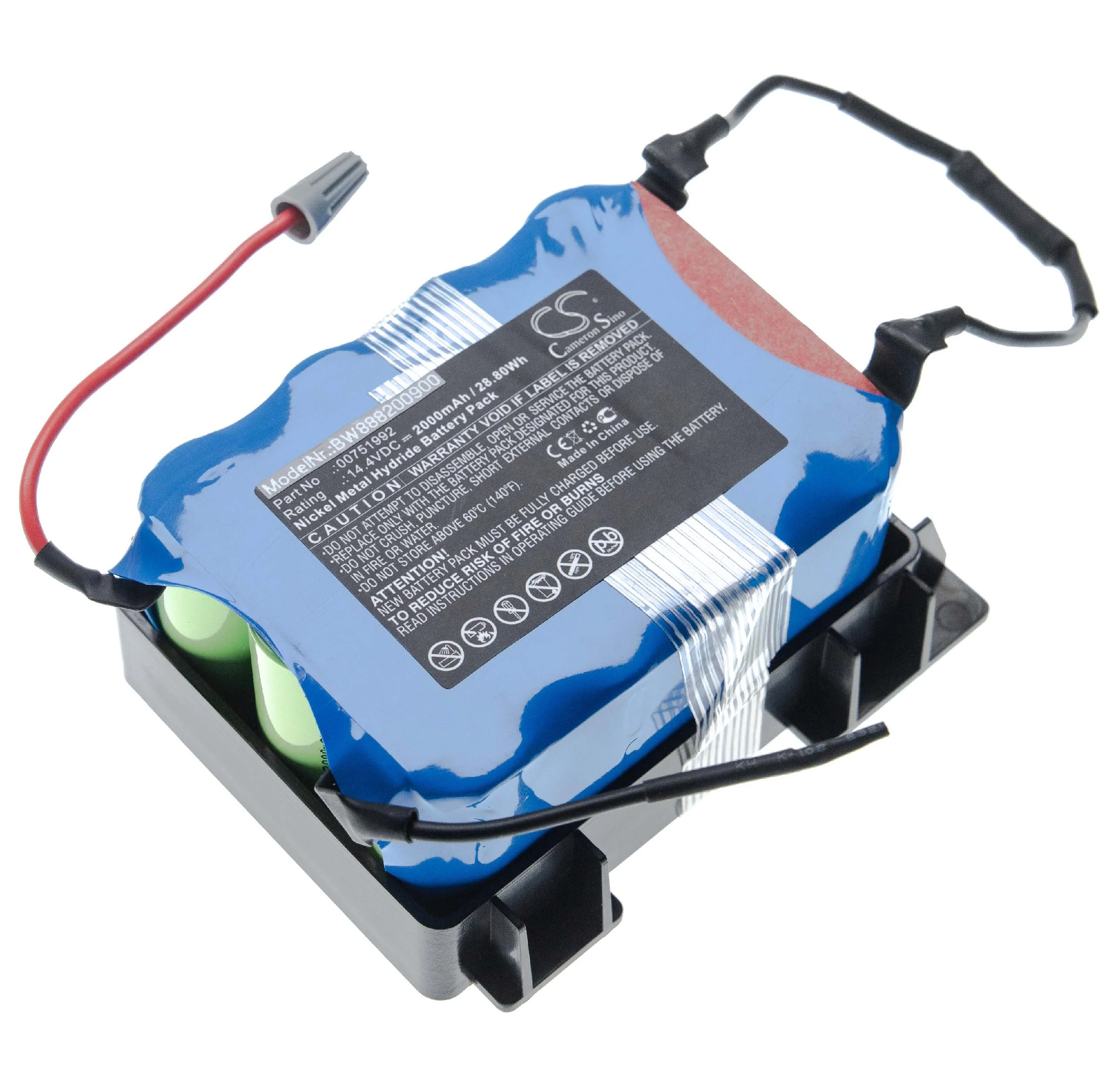 Batterie remplace Bosch Siemens 00751992 pour aspirateur Bosch - 2000mAh 14,4V NiMH