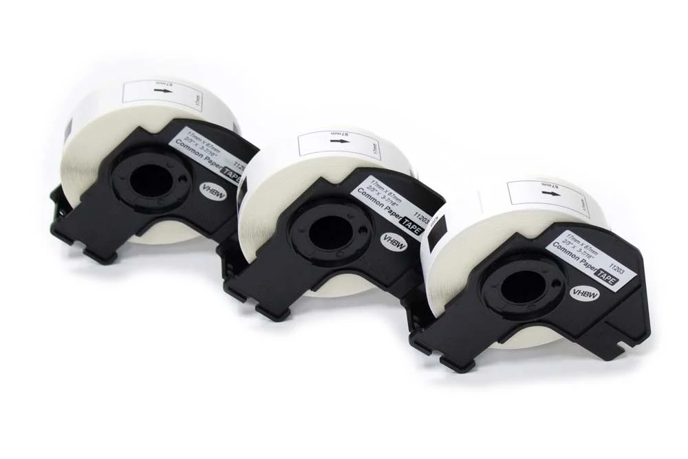 3x Étiquette remplacent Brother DK-11203 pour imprimante étiqueteuse - 17mm x 87mm + support
