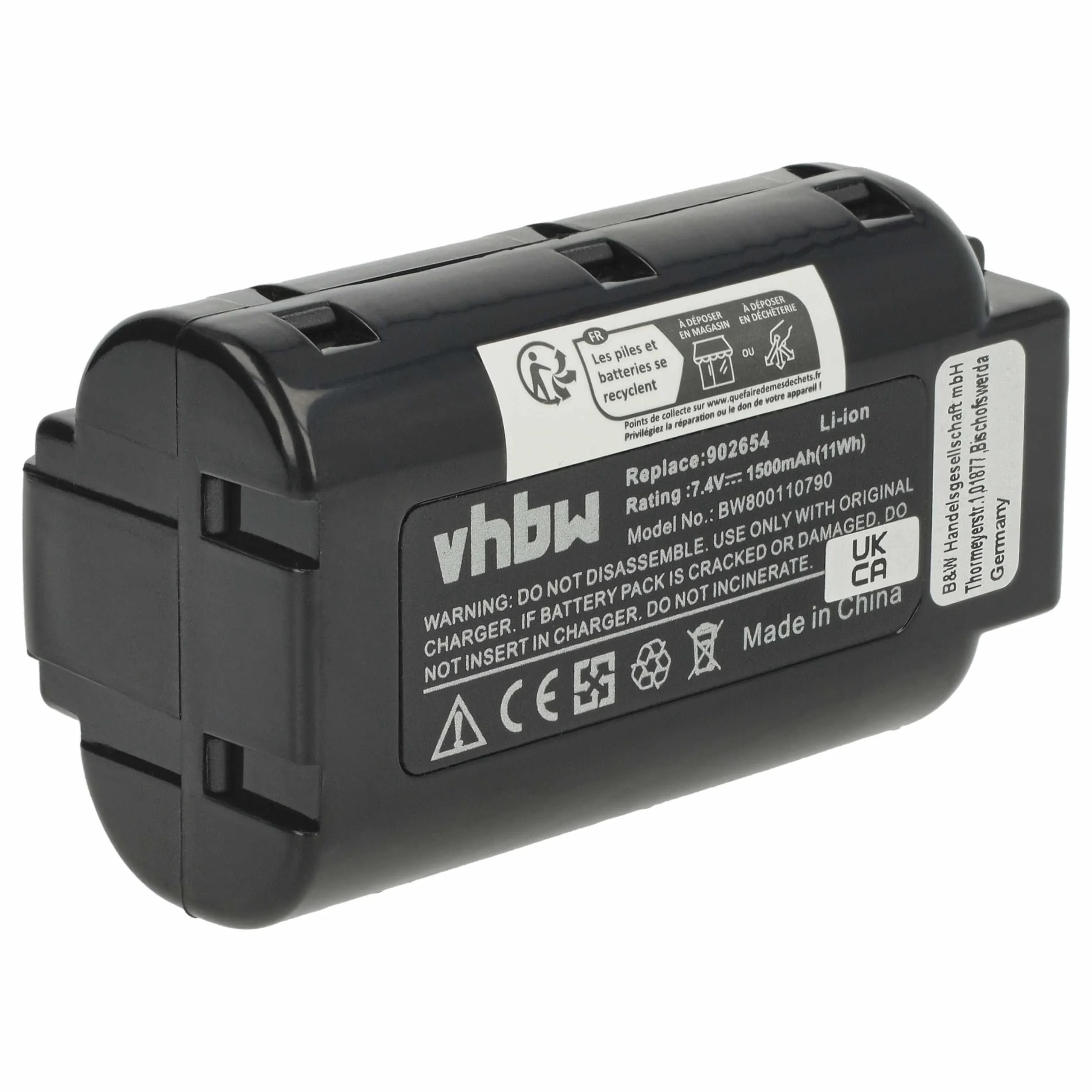 Batterie remplace Paslode 902400, 902600, 018880, 404400, 404717 outil électrique Paslode - 1,5Ah 7,4V Li-ion