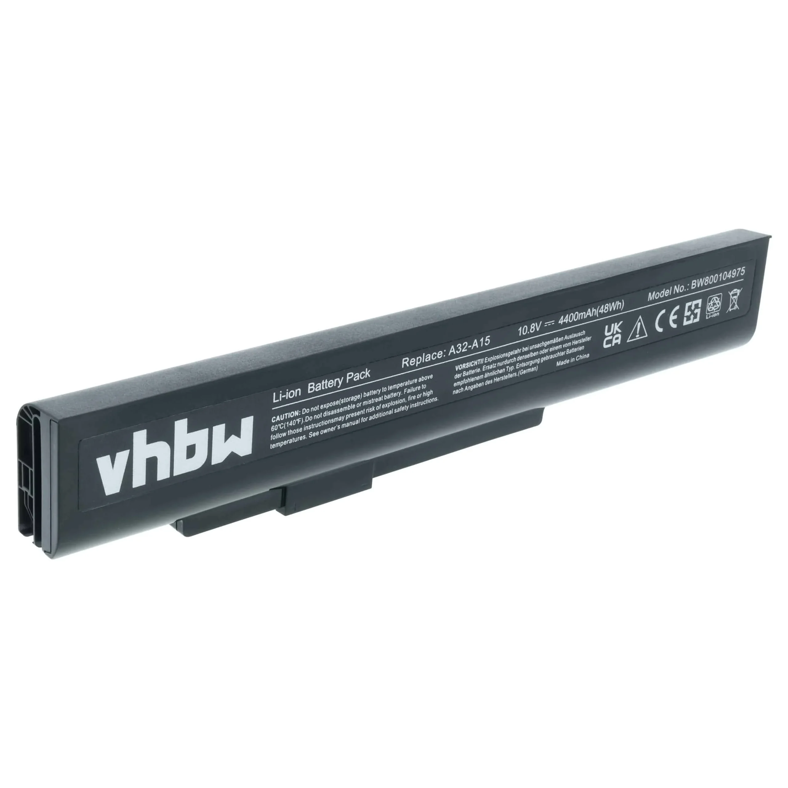 Batterie remplace Medion A41-A15, A32-A15 pour ordinateur portable Gigabyte- 4400mAh 10,8V Li-ion, noir
