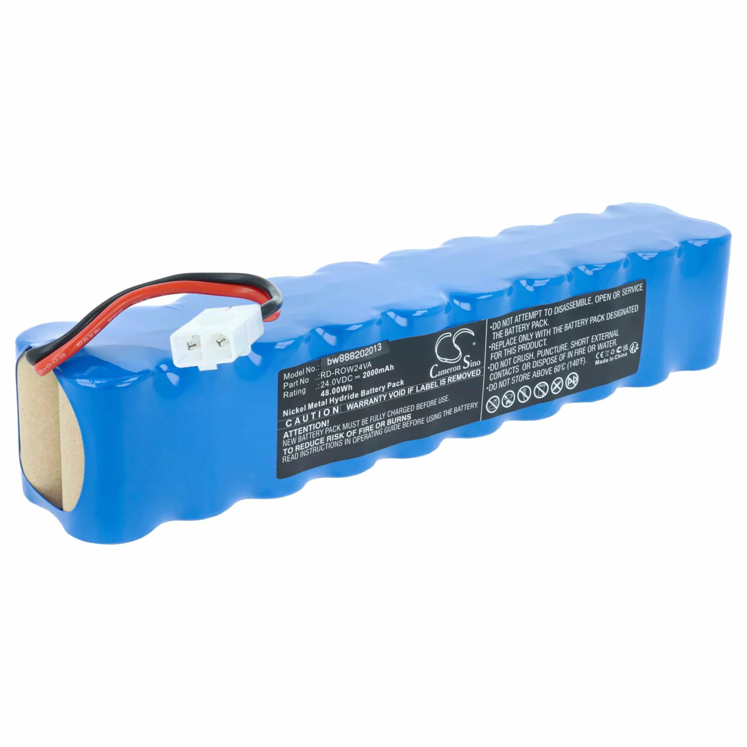 Batterie remplace Rowenta RD-ROW24VA pour aspirateur Tefal - 2000mAh 24V NiMH