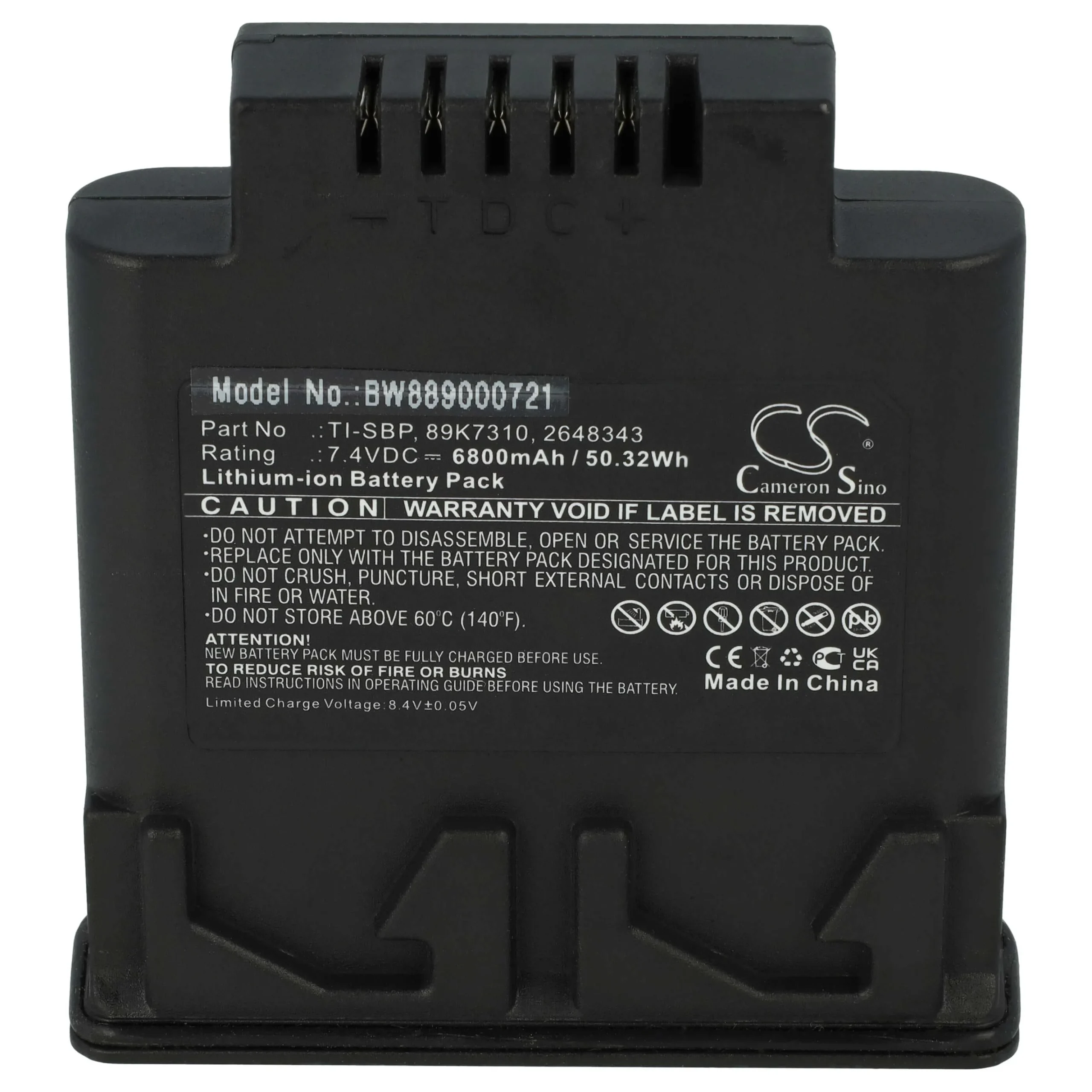 Batterie remplace Fluke 89K7310, TI-SBP, 2648343 caméra infrarouge - 6800mAh 7,4V Li-ion