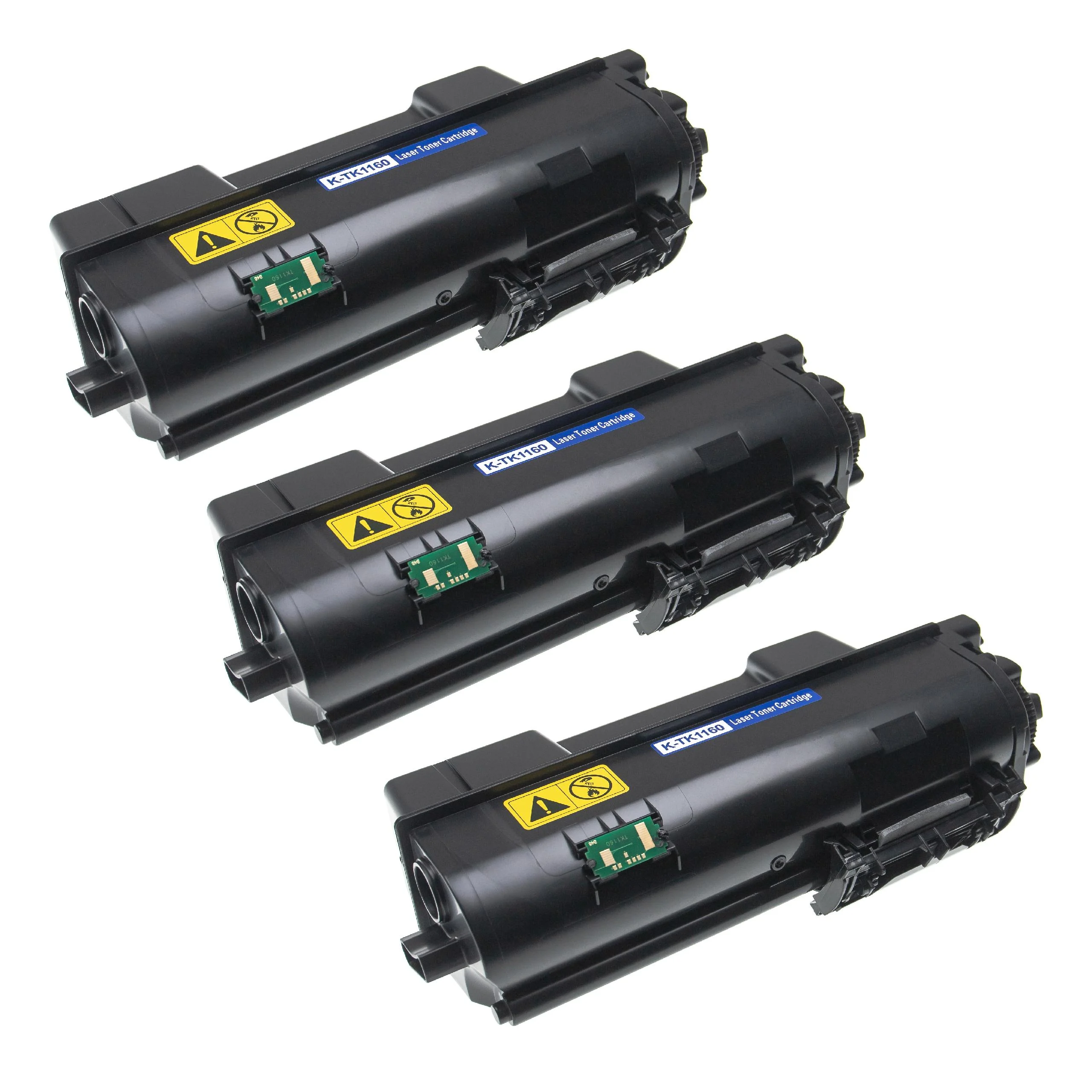 3x Cartouches de toner remplace Kyocera TK-1160 pour imprimante laser Kyocera, noir