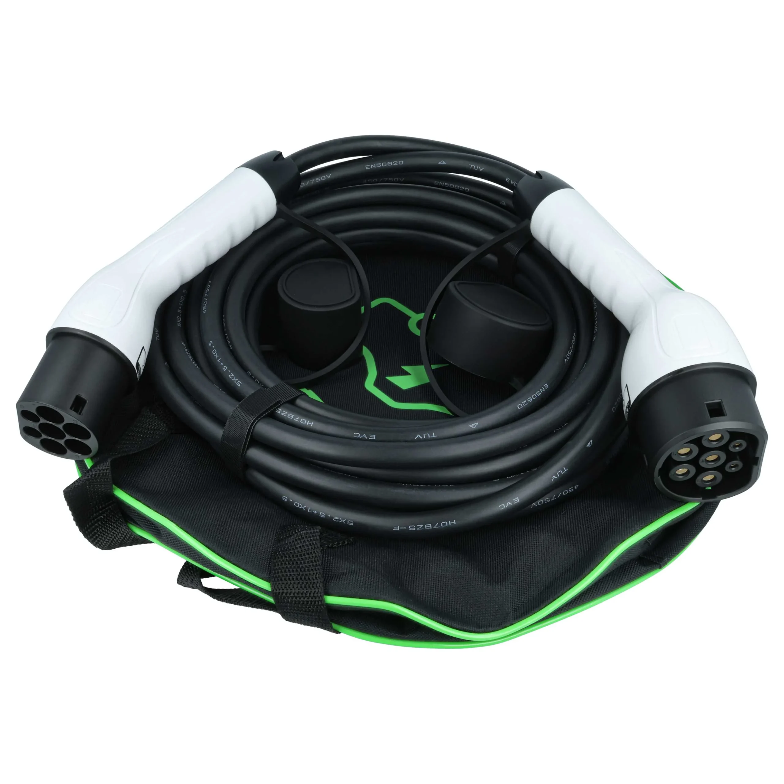 Câble de recharge - Type 2 vers type 2, triphasé, 16 A, 11 kW, 10 m