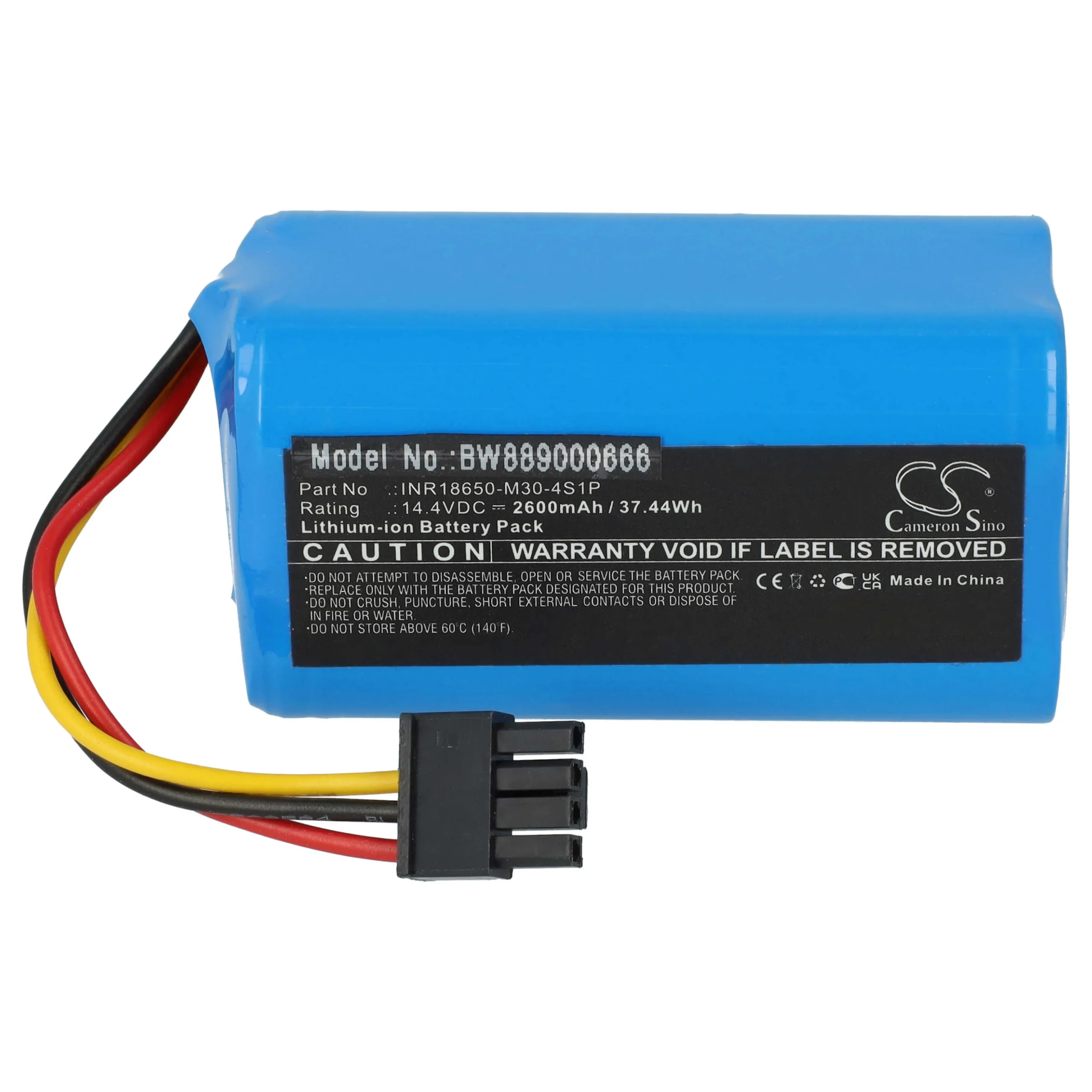 Batterie remplace Proscenic T-4S1P-B-U21 pour robot aspirateur Proscenic - 2600mAh 14,4V Li-ion