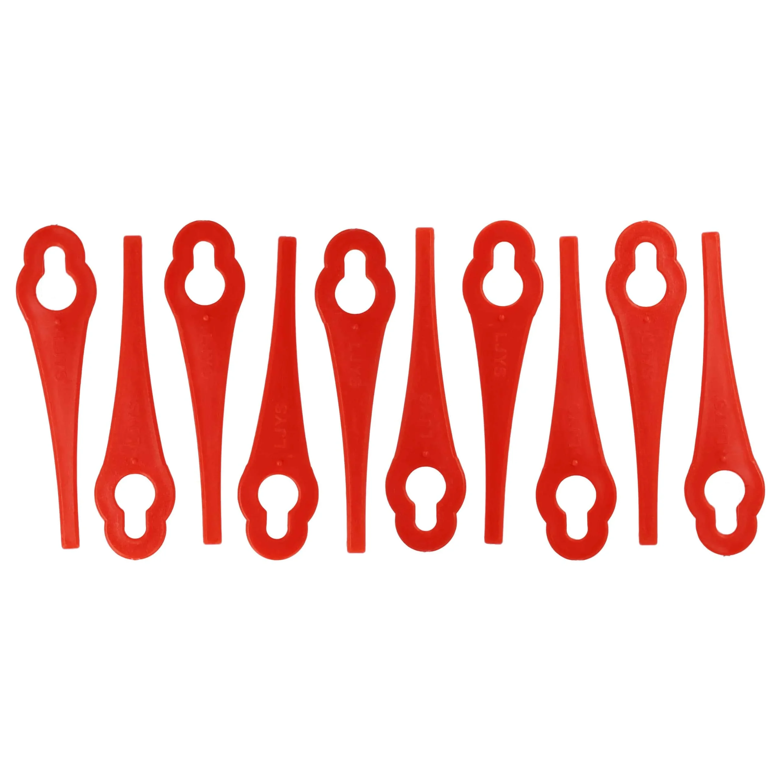 10x Lames remplace Grizzly 91094326 pour tondeuse – Couteaux polyamide, Rot - Accessoires pour outils