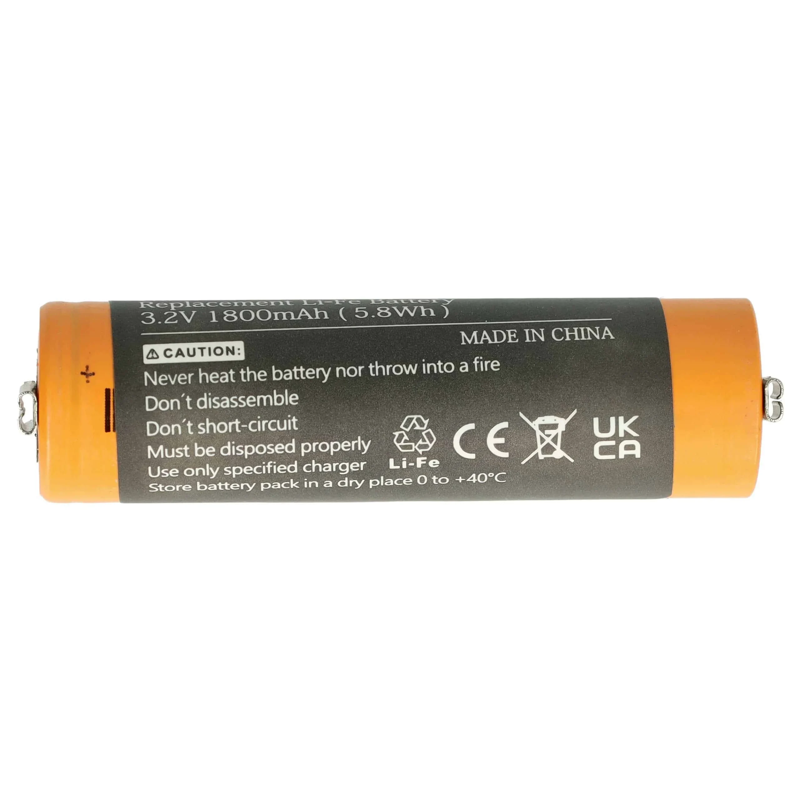 Batterie remplace Moser 1884-7102 tondeuse à cheveux - 1800mAh 3,2V Li-ion