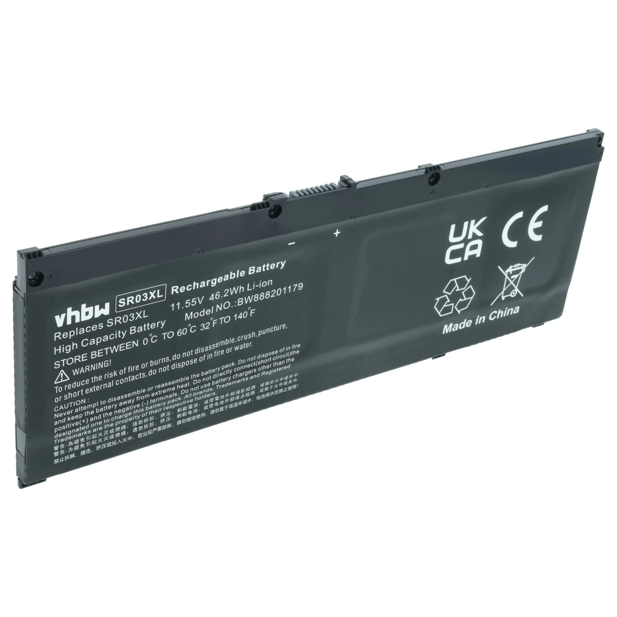 Batterie remplace HP L08855-855, HSTNN-IB8L pour ordinateur portable HP- 4000mAh 11,55V Li-polymère, noir