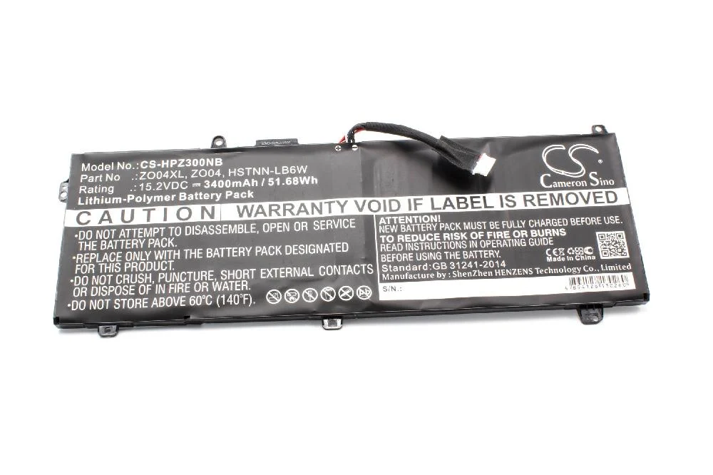 Batterie remplace HP 808396-421, 808450-001 pour ordinateur portable HP- 3400mAh 15,2V Li-polymère, noir