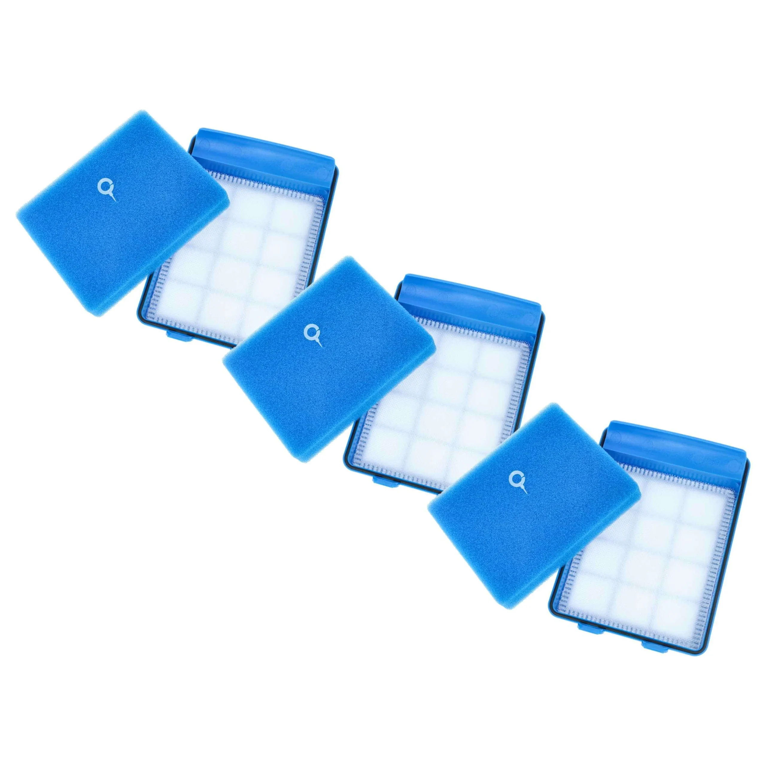 6x Filtre remplace Philips CP0484/01 pour aspirateur - filtre en mousse/filtre en tissu, 13,7 x 20 cm
