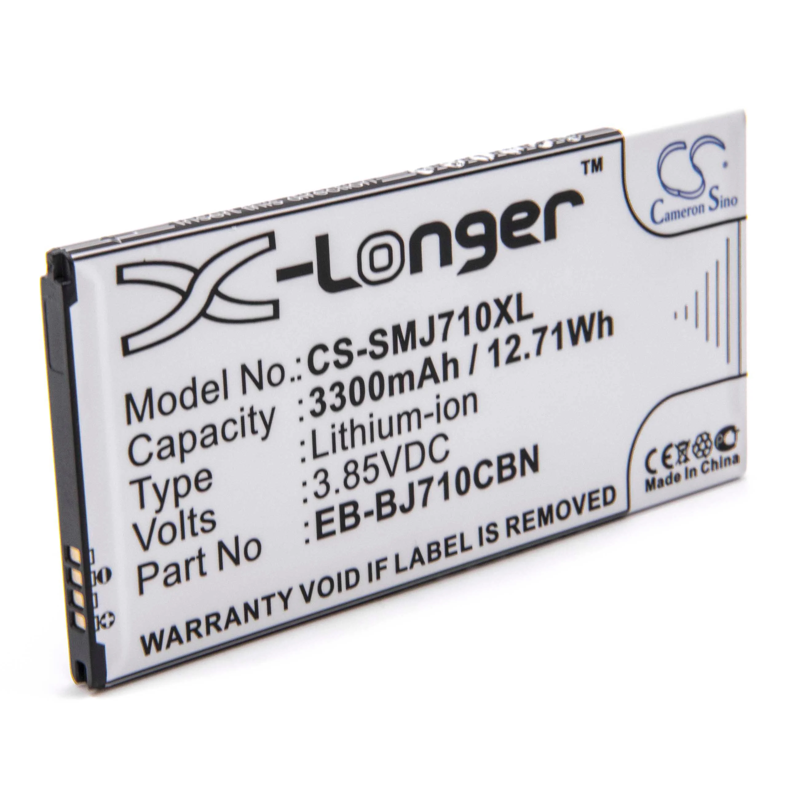 Batterie remplace Samsung EB-BJ710CBC, EB-BJ710CBA téléphone portable Samsung - 3300mAh 3,85V Li-ion