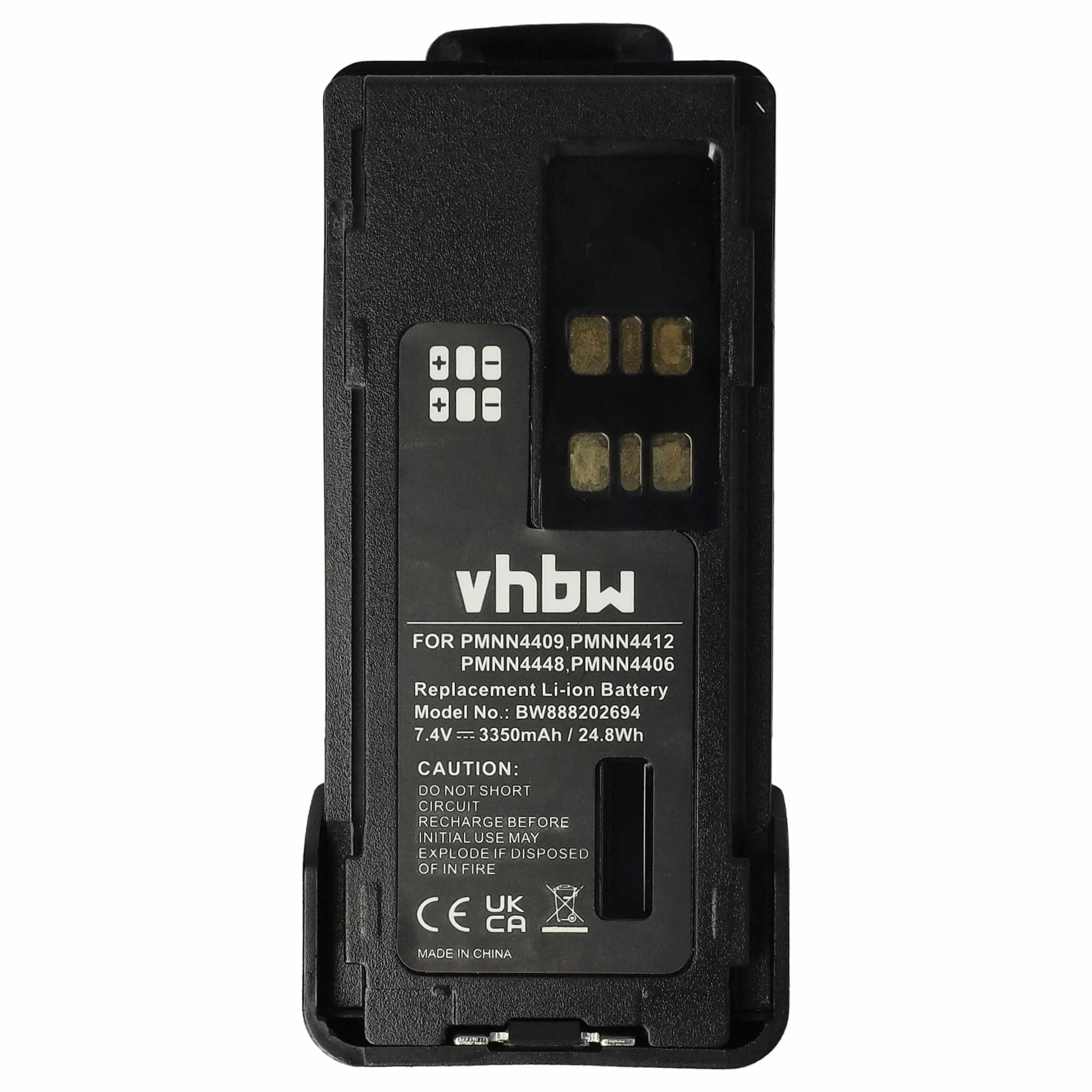 Batterie remplace Motorola PMNN4406BR, PMNN4406 pour radio talkie-walkie Motorola- 3350mAh 7,4V Li-ion