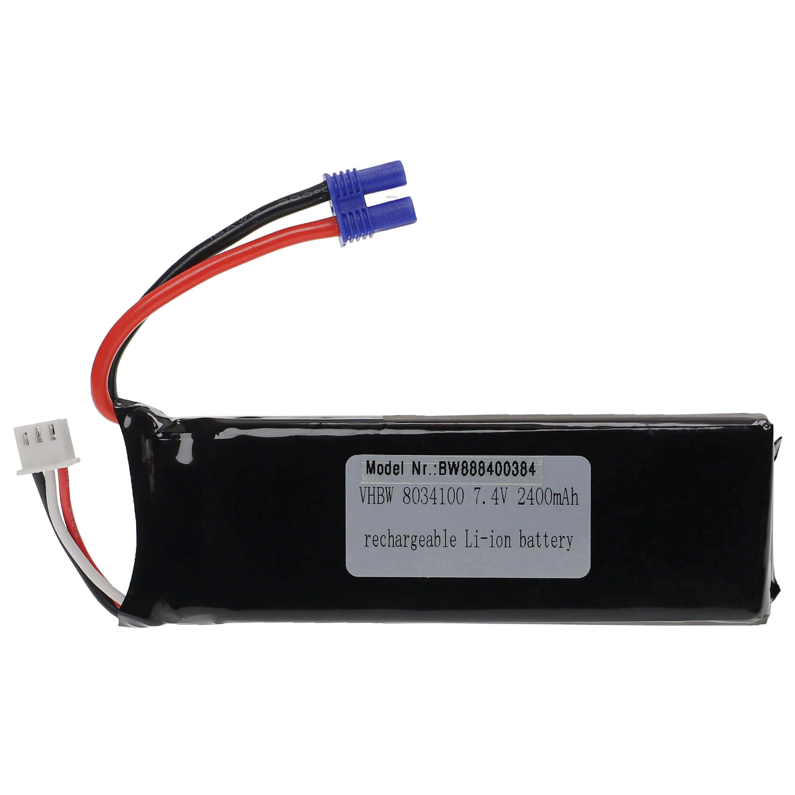 Batterie modèle radio-télécommandé - 2400mAh 7,4V Li-polymère, EC2