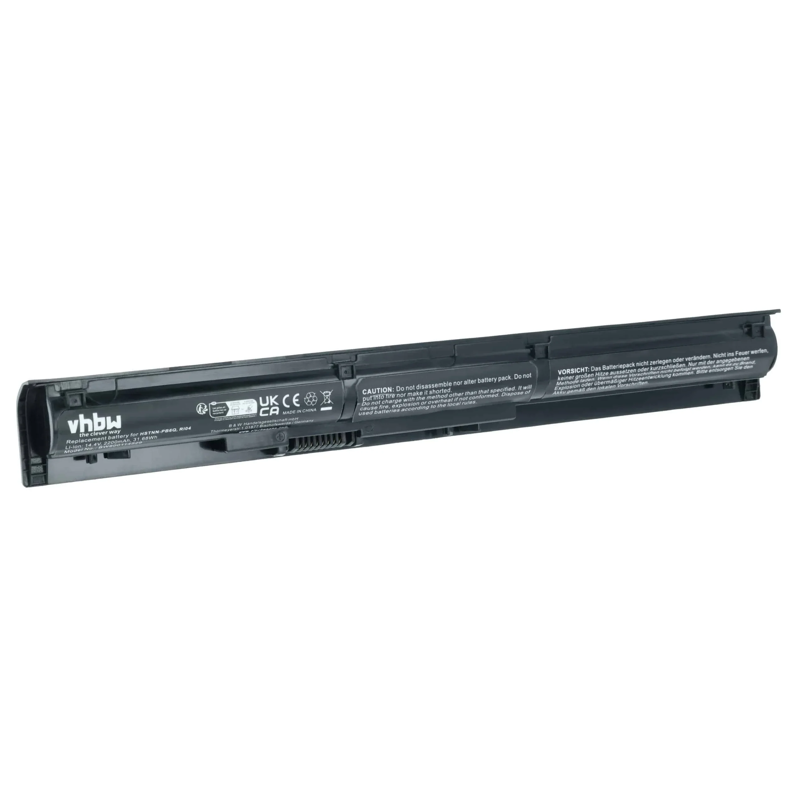 Batterie remplace HP 811063-421, 805294-001 pour ordinateur portable HP- 2200mAh 14,4V Li-ion, noir