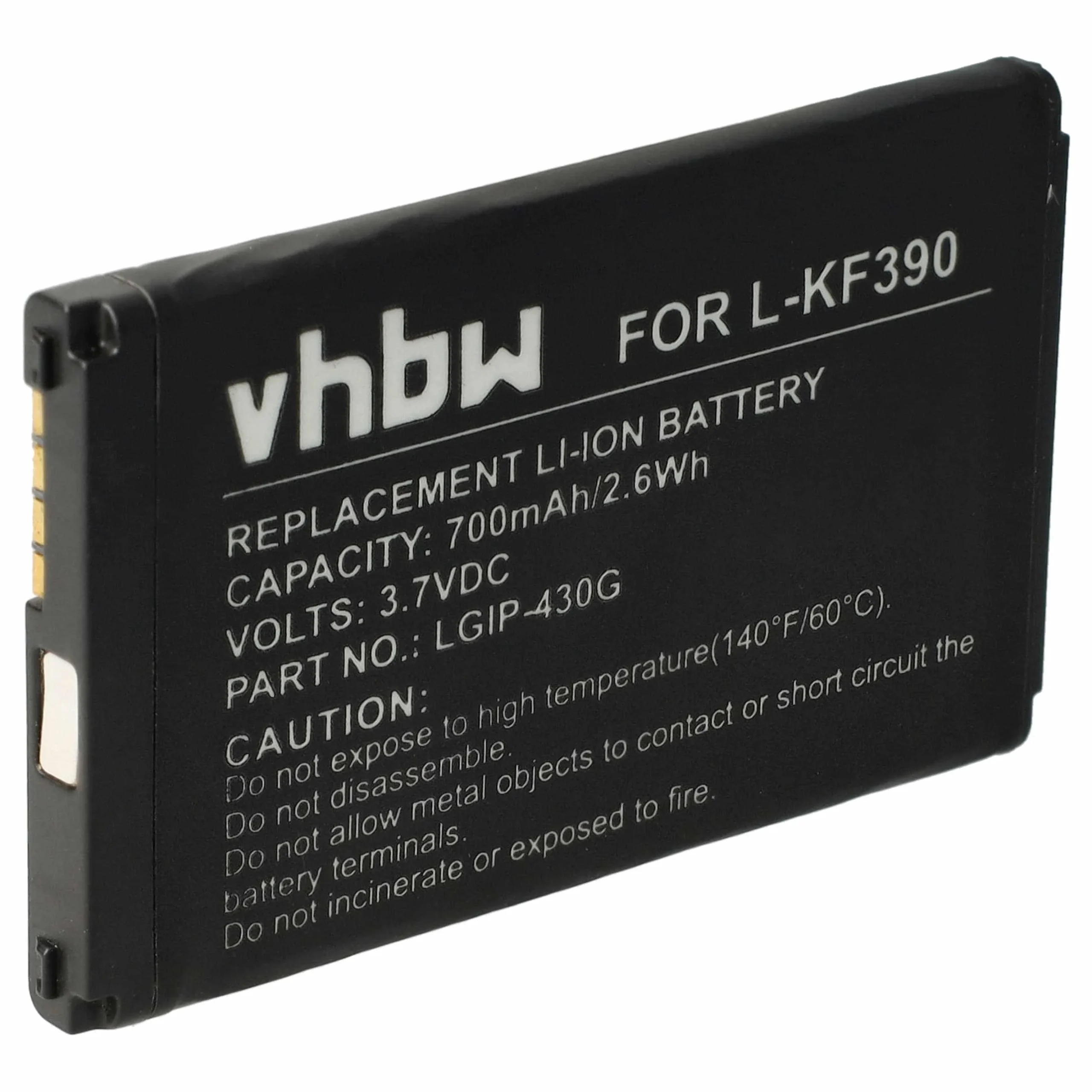 Batterie remplace LG IP-430G téléphone portable LG - 700mAh 3,7V Li-ion