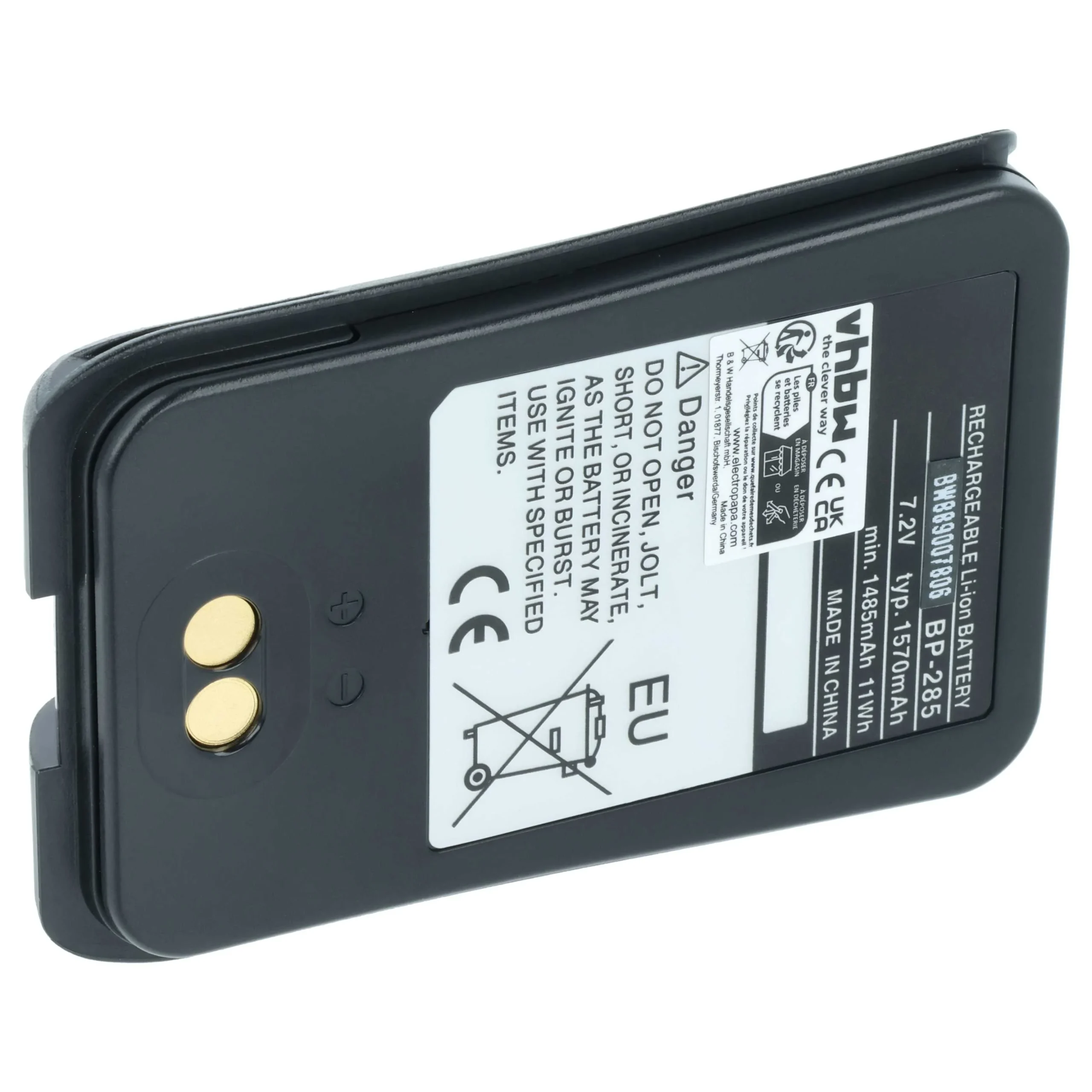 Batterie remplace Icom BP-285 pour radio talkie-walkie Icom- 1570mAh 7,2V Li-ion