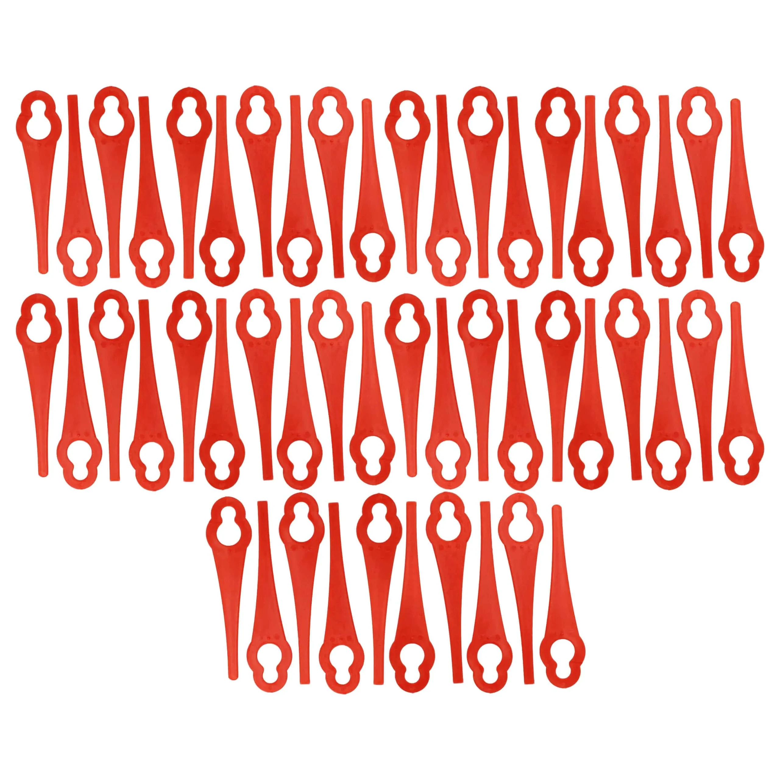 50x Lames remplace ALM BQ026 pour débroussailleuse – Couteaux nylon / plastique, Rot - Accessoires pour outils