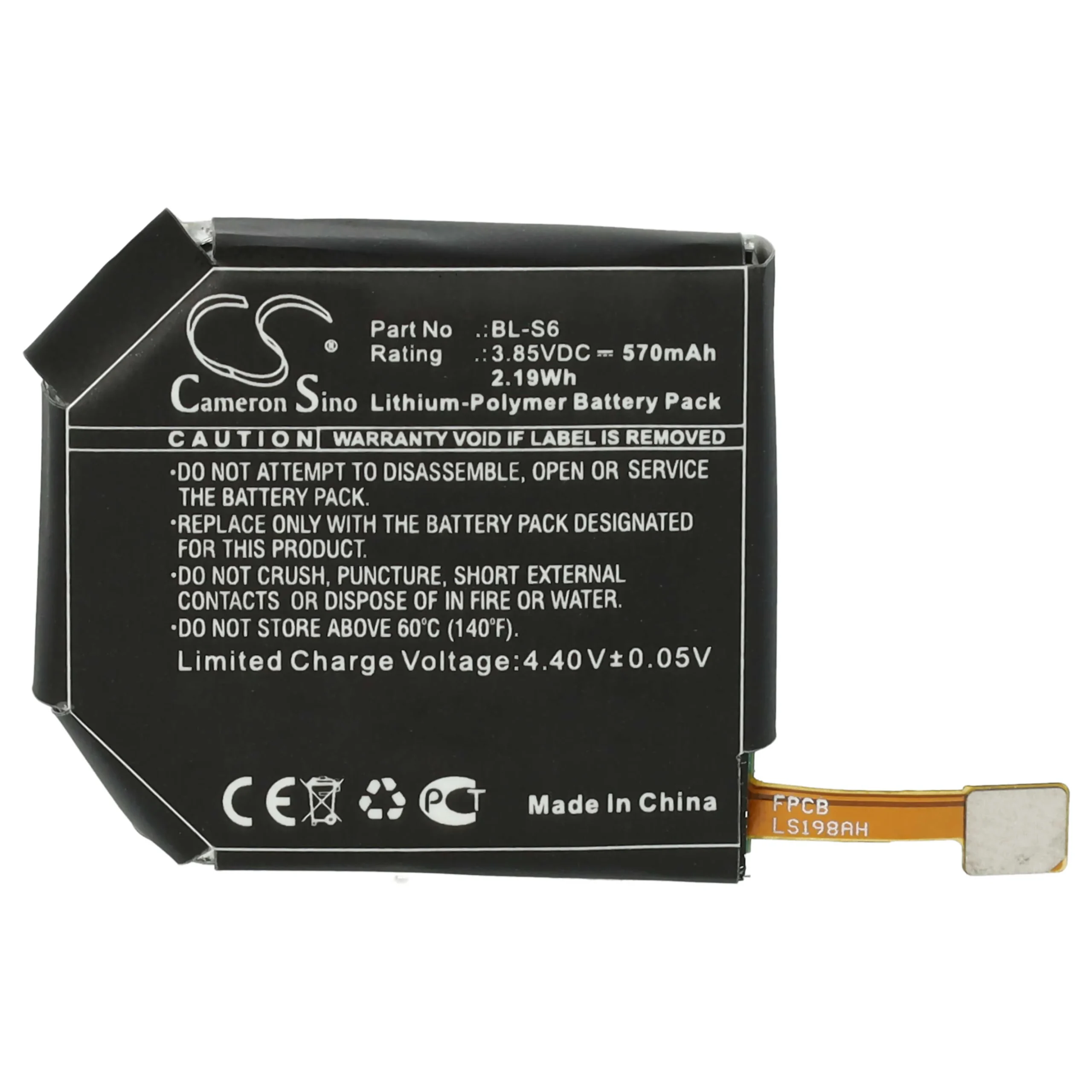 Batterie remplace LG BL-S6 montre connectée - 570mAh 3,85V Li-polymère + outils