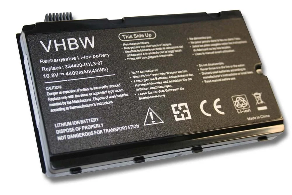 Batterie remplace 3S4400-C1S1-07 pour ordinateur portable Fujitsu-Siemens- 4400mAh 11,1V Li-ion, noir