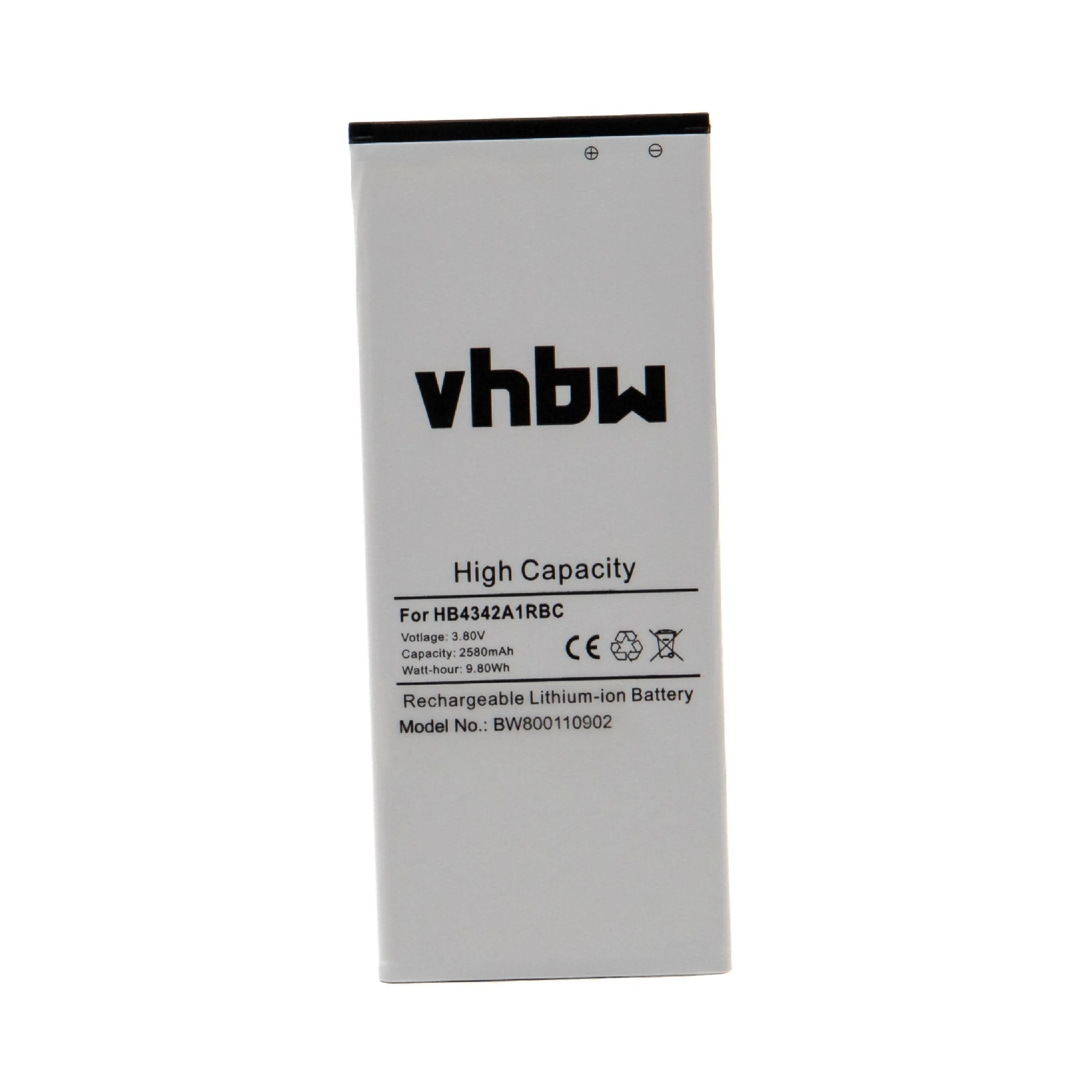 Batterie remplace HB4342A1RBC téléphone portable Huawei - 2580mAh 3,8V Li-polymère