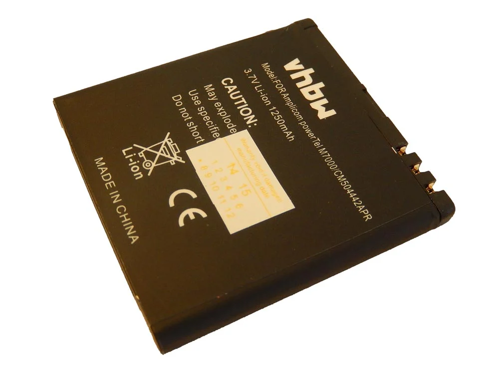 Batterie remplace CM504442APR téléphone portable Amplicom - 1250mAh 3,7V Li-ion