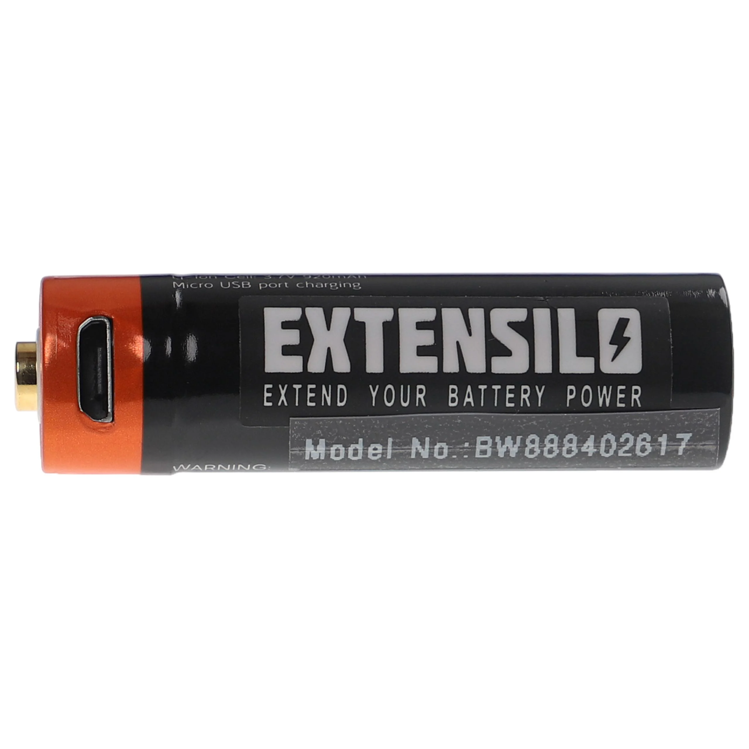 EXTENSILO Pile rechargeable AA mignon (AA) - Avec prise micro-USB, 920 mAh, 1,5 V, Li-ion