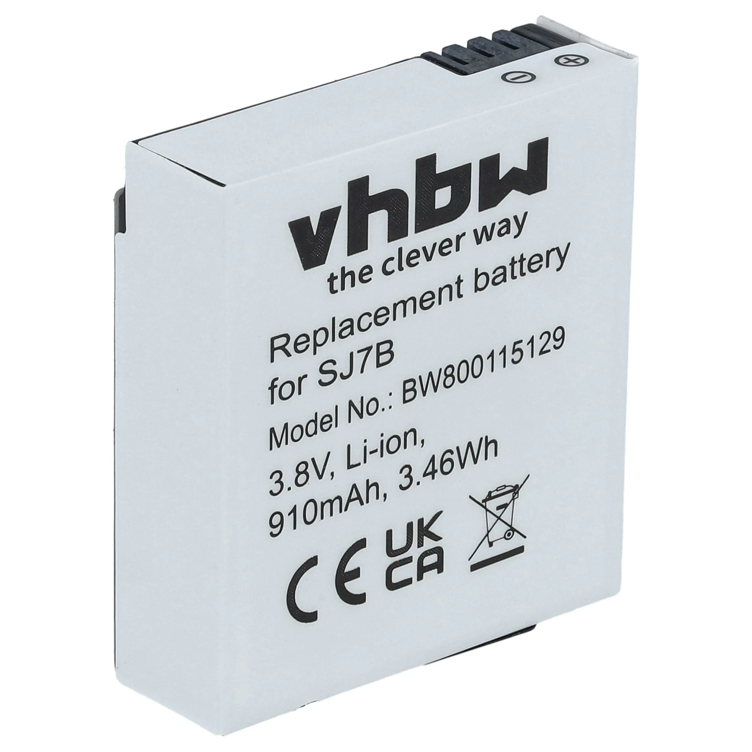 Batterie remplace SJCam SJ7B pour caméscope Sjcam- 910mAh 3,8V Li-ion