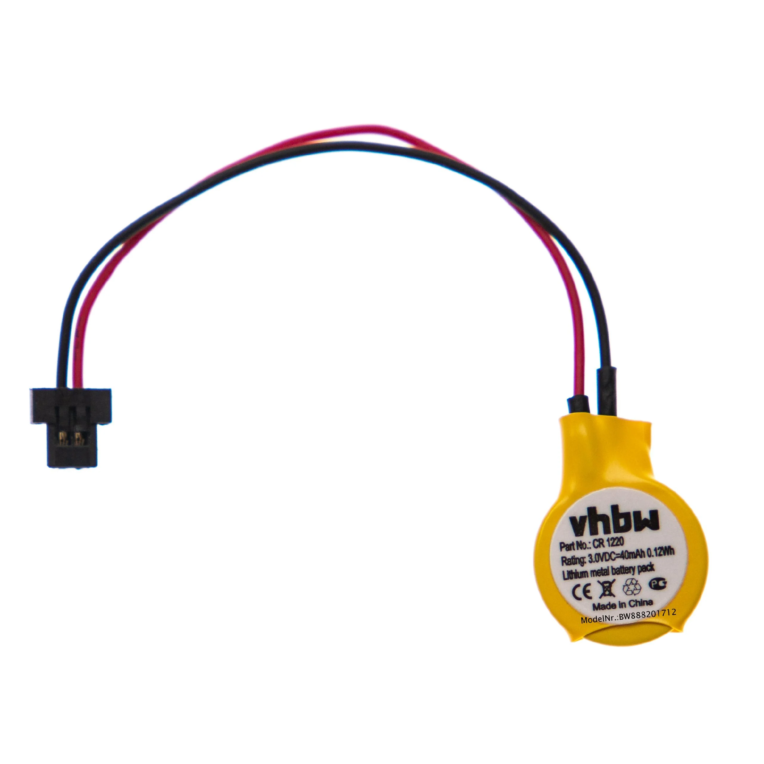 Pile remplace CR1220, 02K6502, 02K6489, 02K6486 pour BIOS Medion - 40mAh 3V Li-Mn