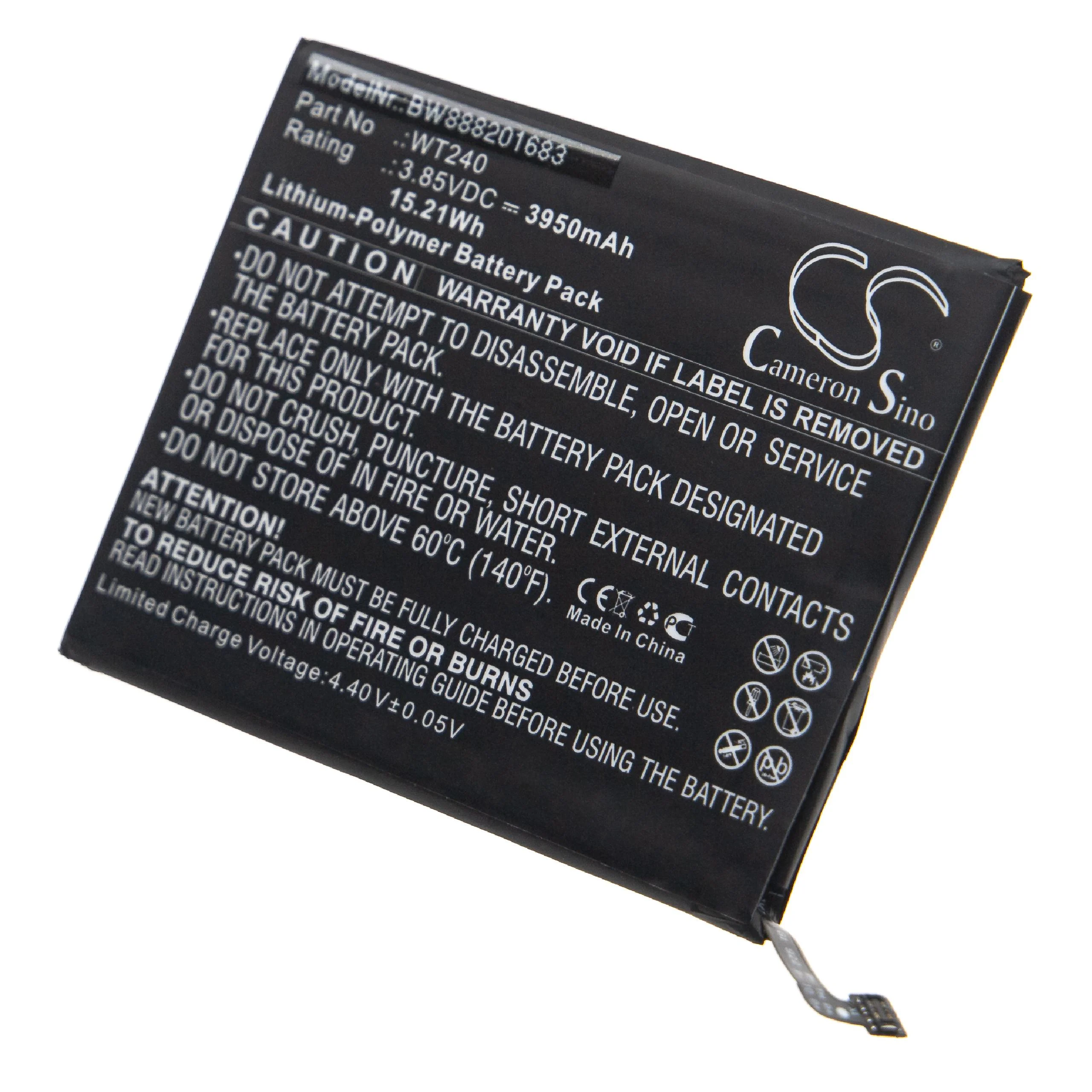 Batterie remplace Nokia WT240 téléphone portable Nokia - 3950mAh 3,85V Li-polymère