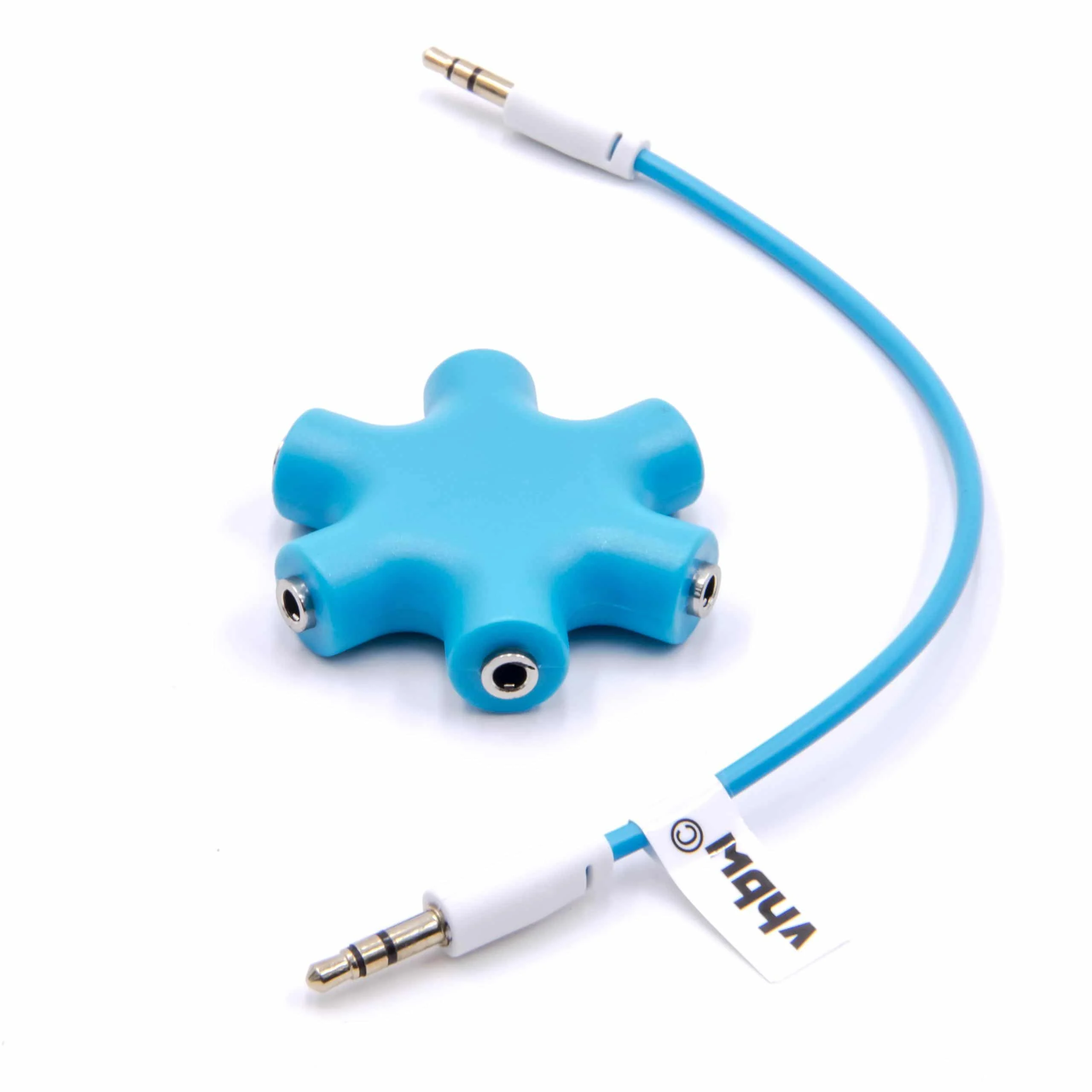 Répartiteur audio 6 ports jack pour écouteurs, enceinte, tablette - bleu