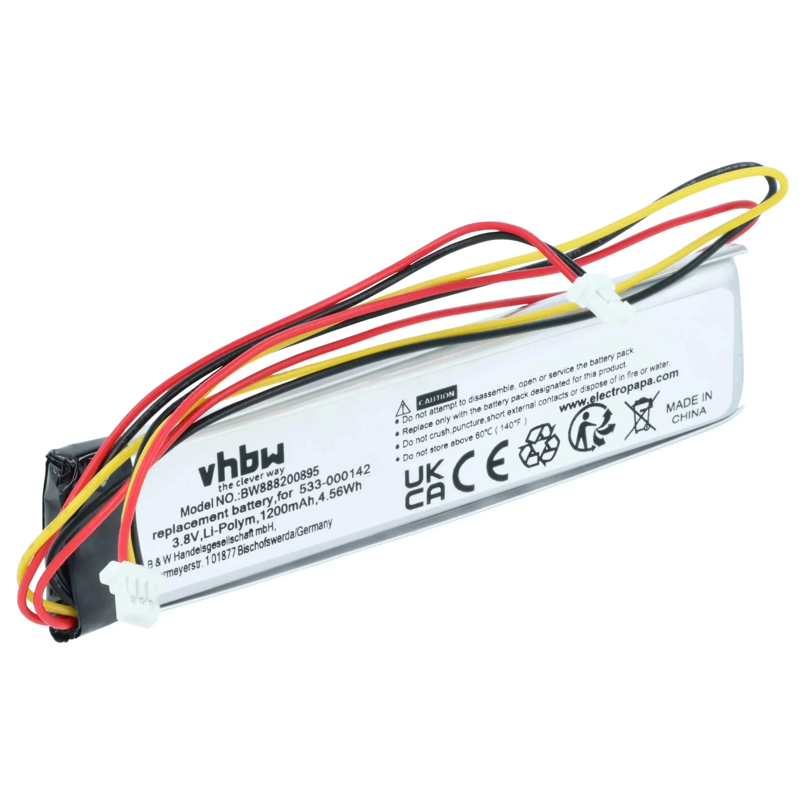 Batterie remplace Logitech 533-000142 clavier - 1200mAh 3,8V Li-polymère