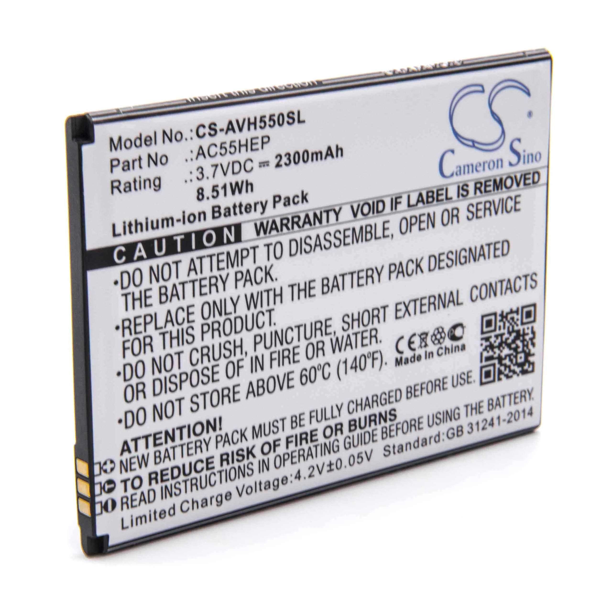 Batterie remplace Archos BSF20, AC55HEP téléphone portable Archos - 2300mAh 3,7V Li-ion