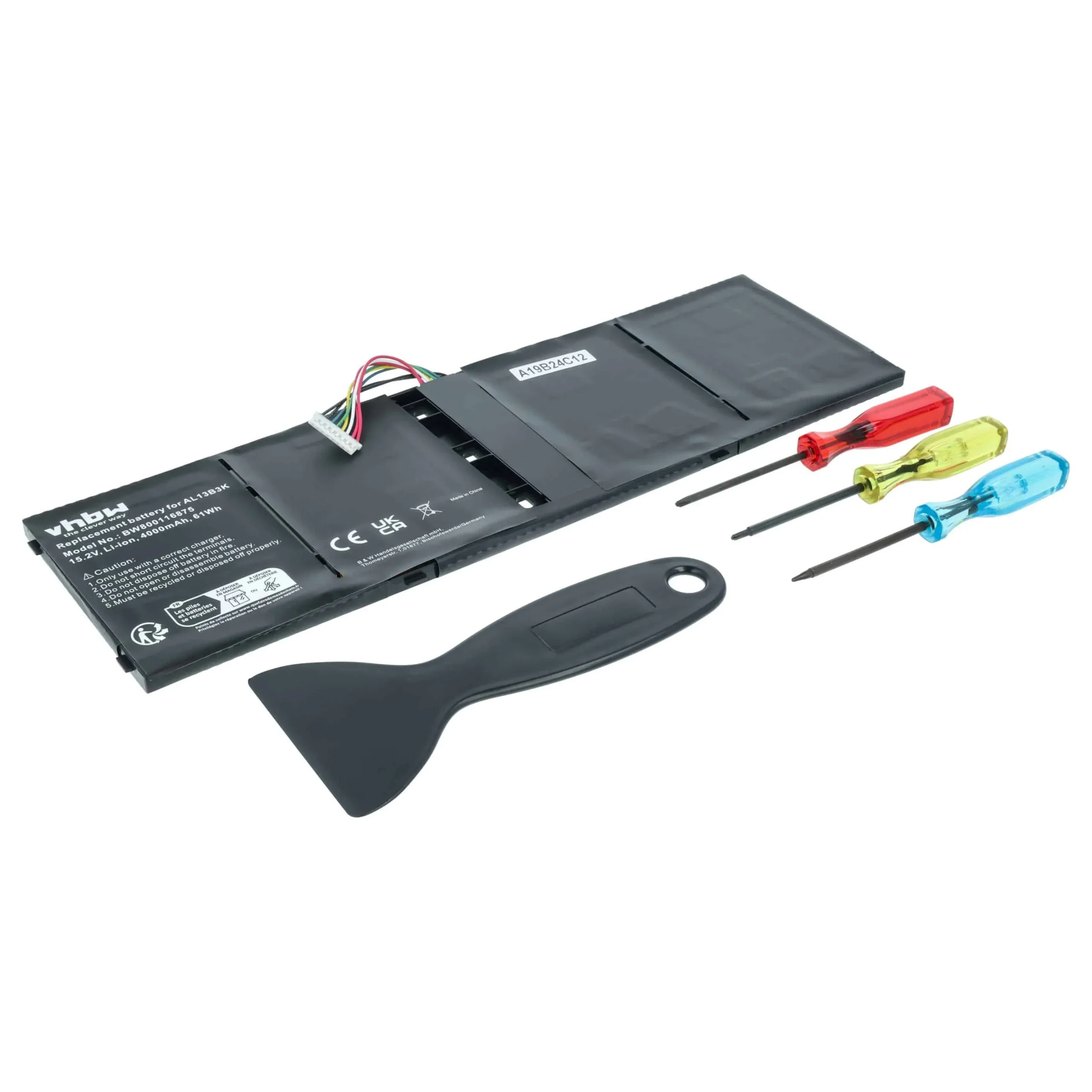 Batterie remplace Acer 41CP6/60/80, 41CP6/60/78 pour ordinateur portable Gateway- 4000mAh 15V Li-ion, noir