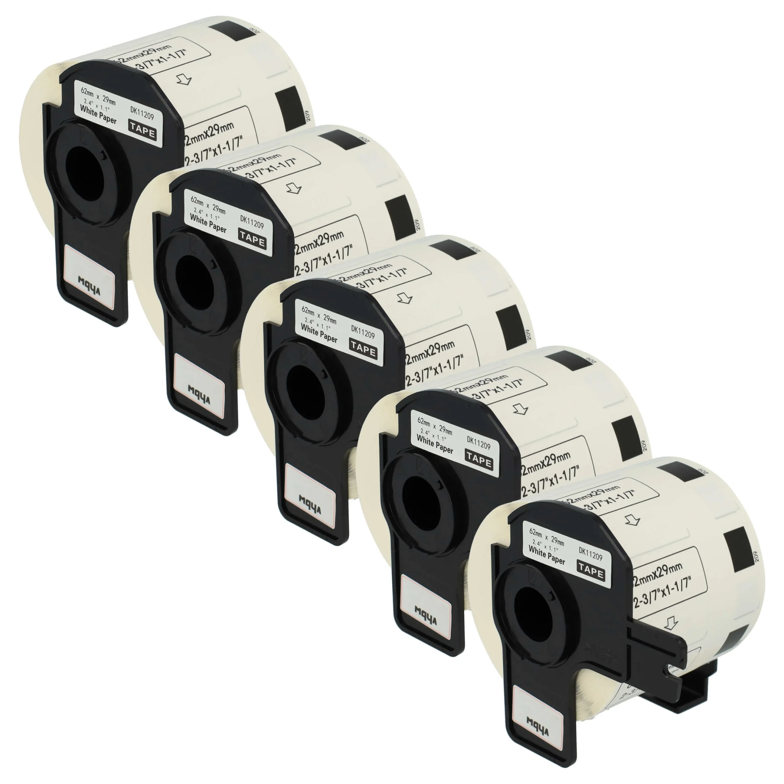 5x Étiquette remplacent Brother DK-11209 pour imprimante étiqueteuse - 62mm x 29mm + support