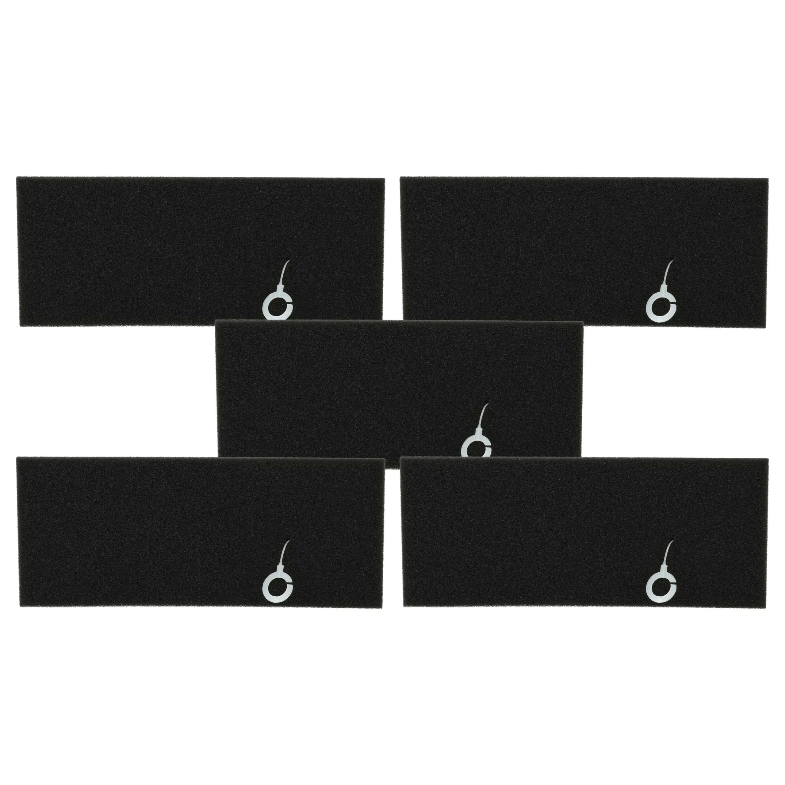 5x Filtre remplace 4242001238839, 17000301 pour aspirateur - filtre mousse