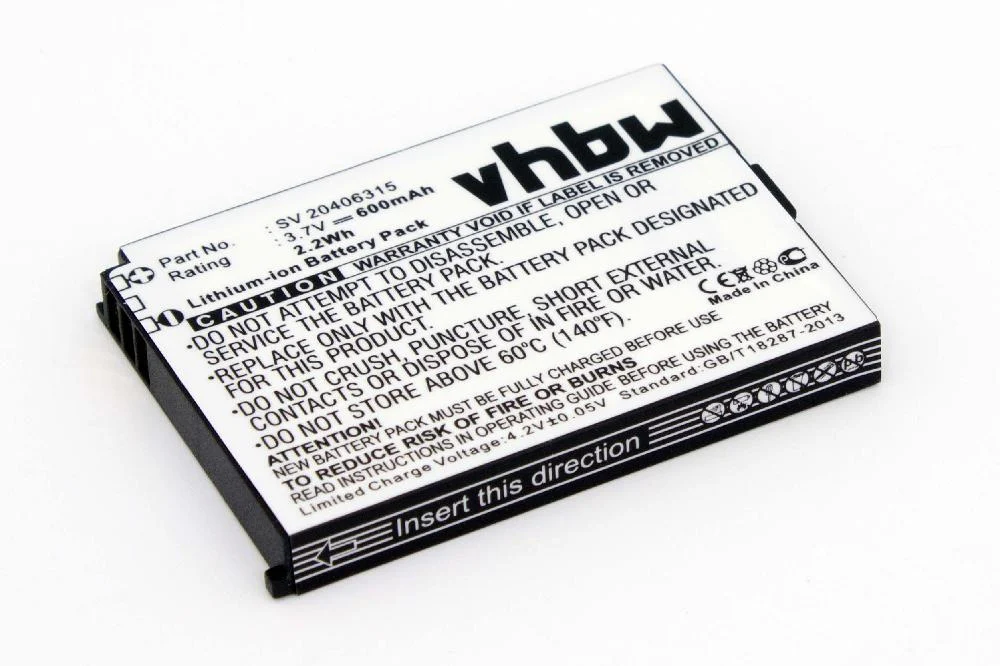 Batterie remplace Swissvoice C8425, SV 20406315 pour téléphone Swissvoice - 600mAh 3,7V Li-ion