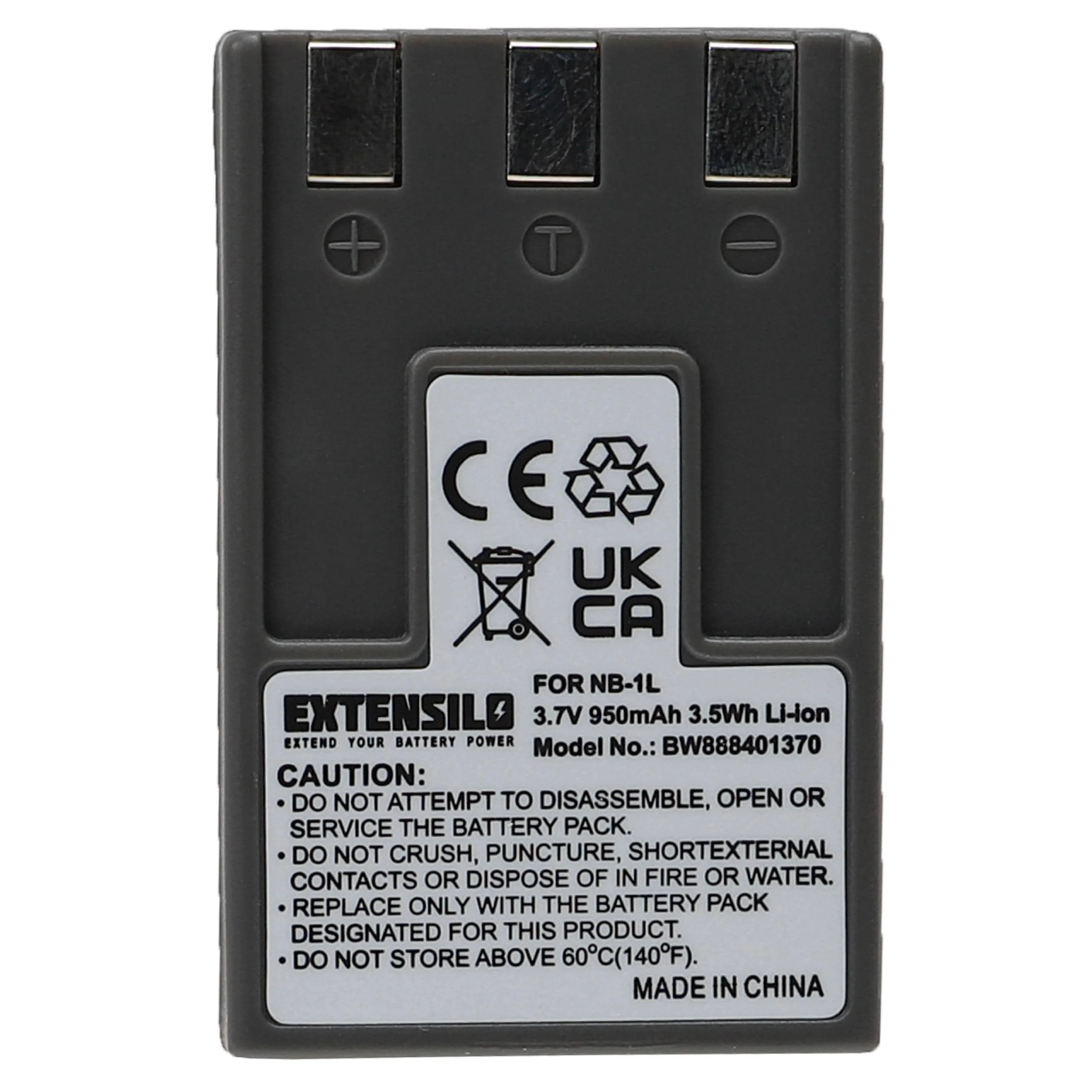 Batterie remplace Canon NB-1L, NB-1LH pour appareil photo Canon- 950mAh 3,7V Li-ion