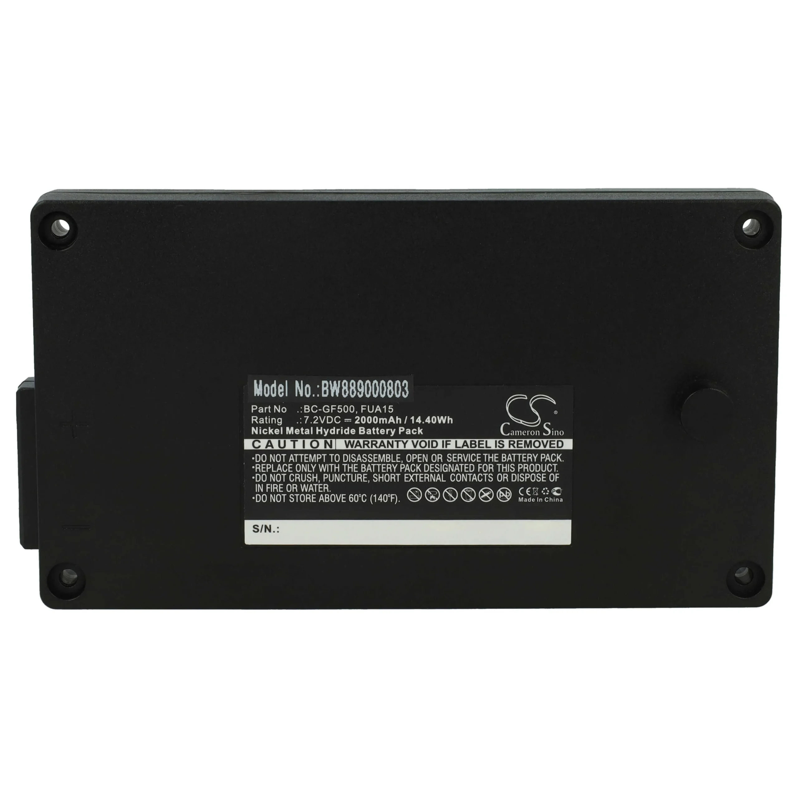 Batterie remplace Gross Funk 100-001-885, BC-GF500, FUA15, FUA50 - 2000mAh 7,2V NiMH