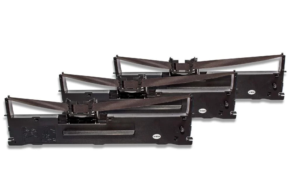 3x Ruban encreur remplace Epson C13S015307 pour imprimante matricielle / étiquette - noir
