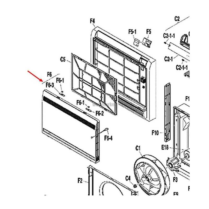 CLIPS FERMETURE GAUCHE 3P185796-3-Daikin