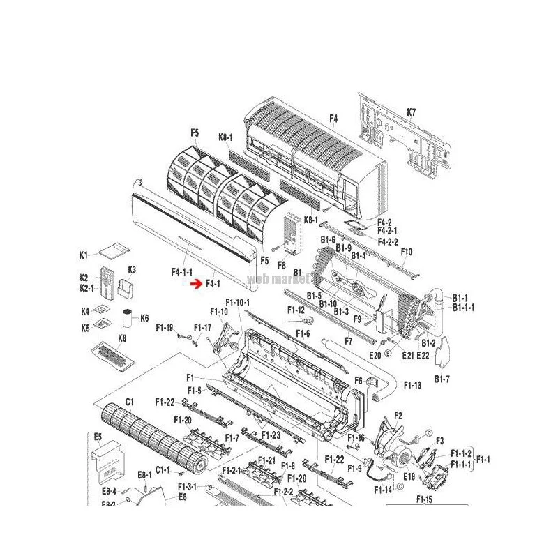 CAPOT DE FACADE FTX(K)S50-60E-Daikin