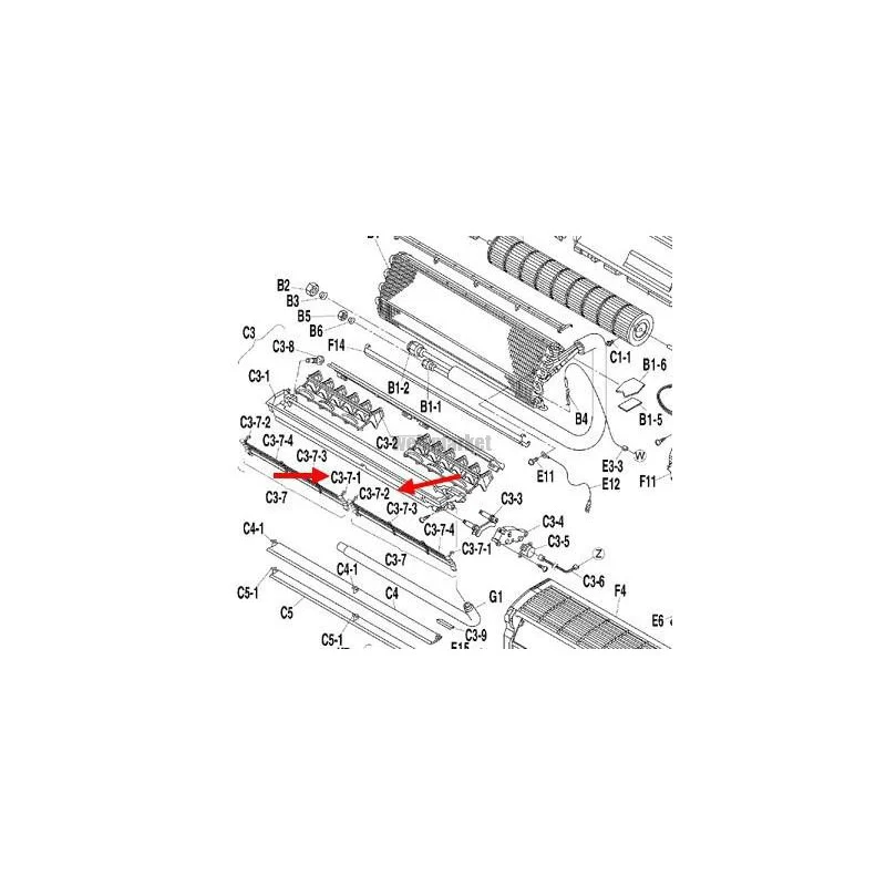 GRILLE DROITE PROTECT VENTIL 3P136136-1-Daikin