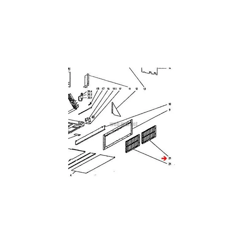 FILTRE A AIR 620 X 224 X 20mm-Daikin