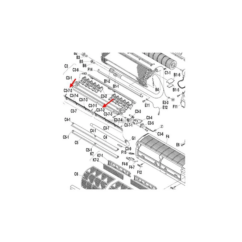 GRILLE GAUCHE PROTECT VENTIL 3P136136-2-Daikin