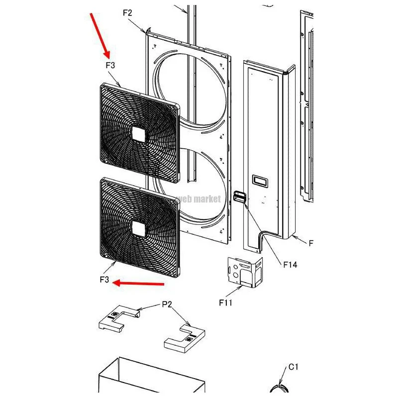 GRILLE DE REFOULEMENT 3P302660-1-Daikin