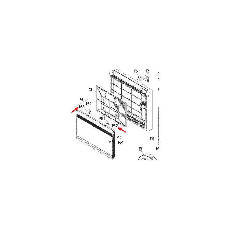 CLIPS FERMETURE DROIT 3P185796-1-Daikin