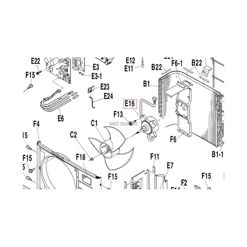 MOTEUR DE VENTILATION 3SB40688-4-Daikin